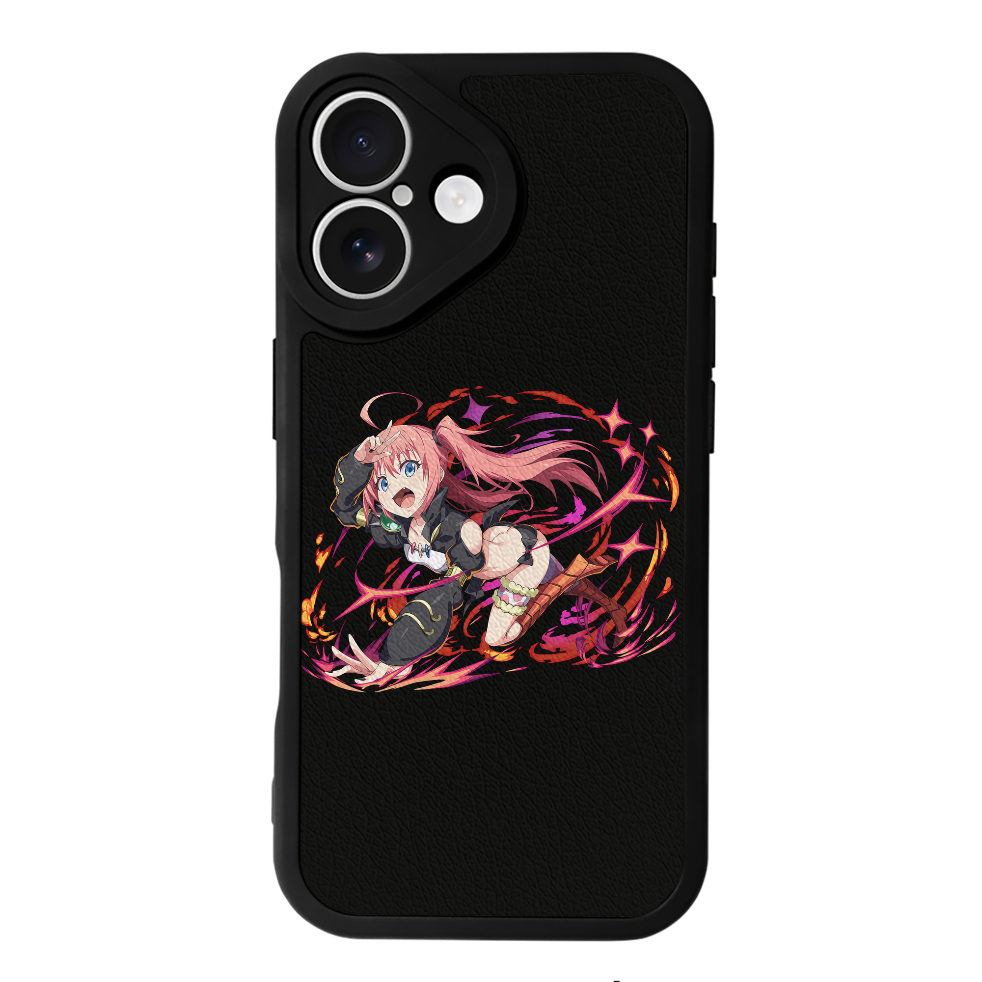 （画像用） 転スラ Regarding Reincarnated to Slime 【iPhone 16シリーズ対応】シリコンスマホケース（レザー調） 材質：シリコン